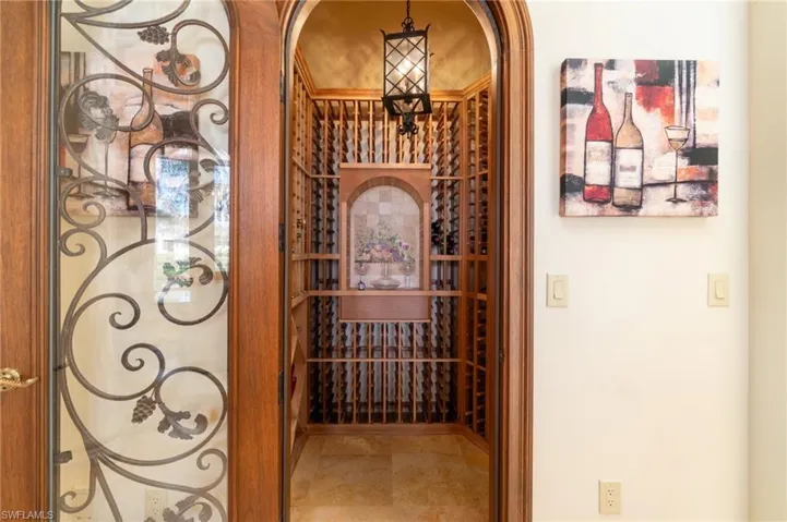 View of wine cellar