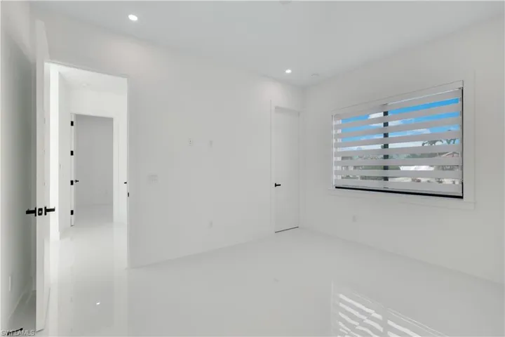 Empty room with recessed lighting