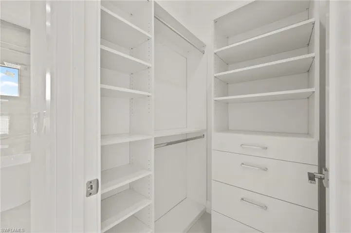 View of walk in closet