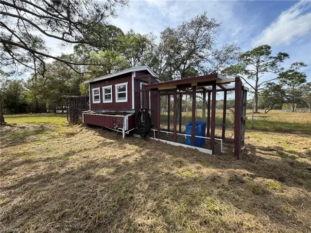 View of chicken coop