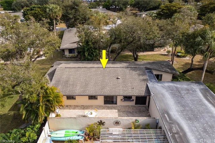 View from above of property