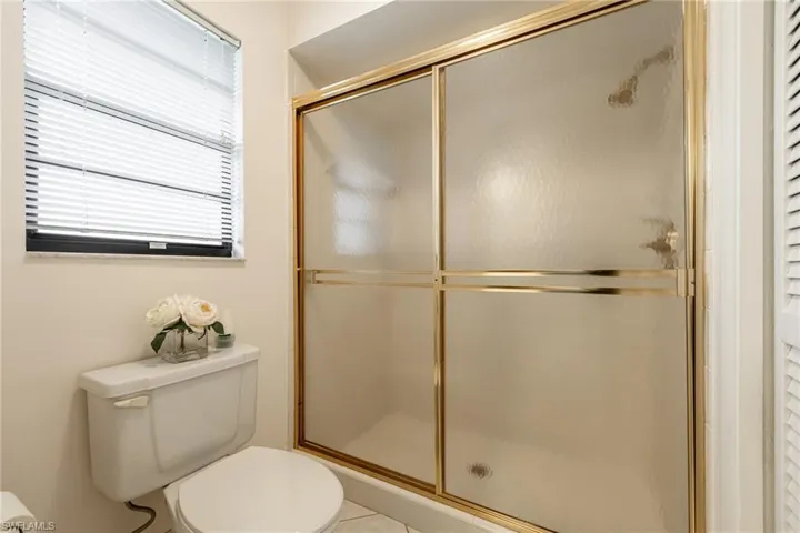 Bathroom with a shower stall