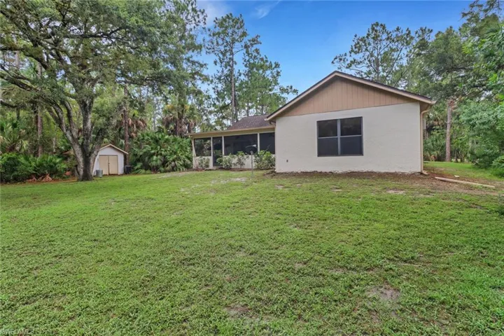 View of yard rear of the home