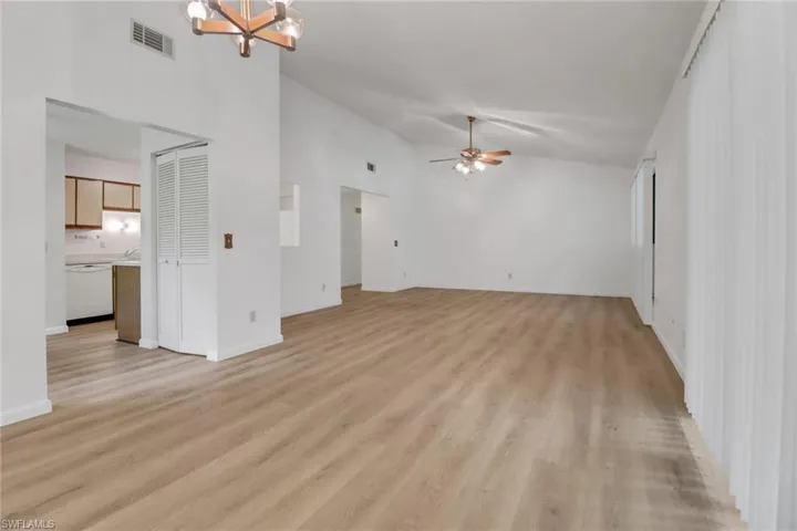 Unfurnished living room featuring light hardwood / wood-style floors