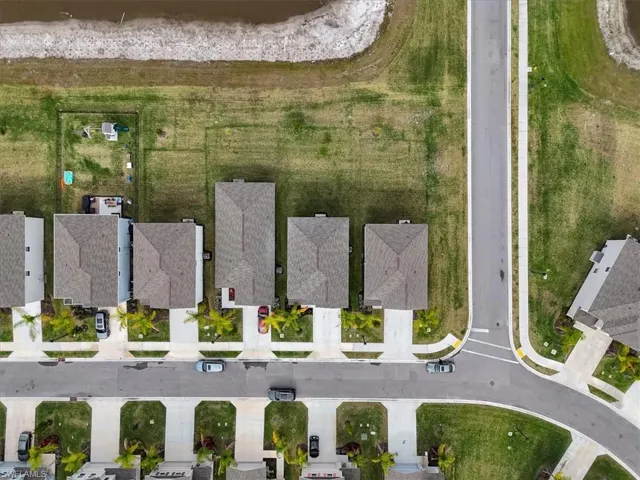 Aerial view of residential area