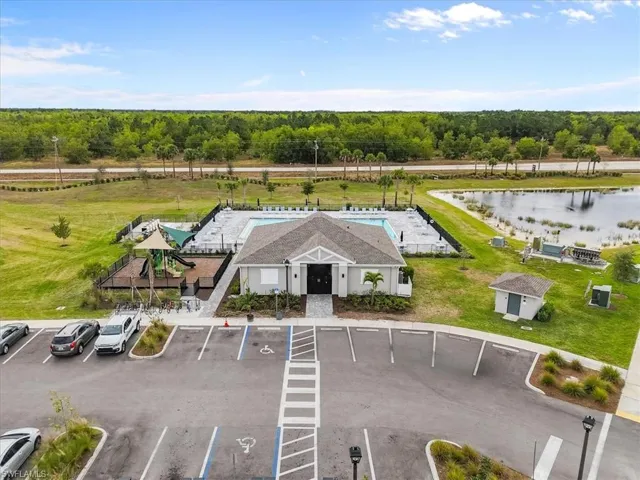 Drone / aerial view of a nearby body of water