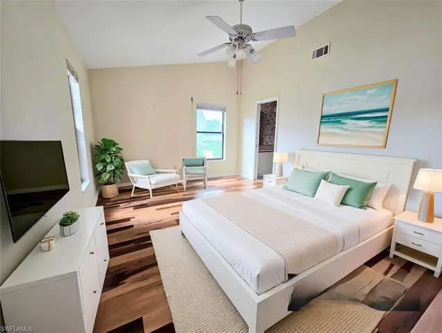 VIRTUALLY STAGED Owner's Bedroom - View 2