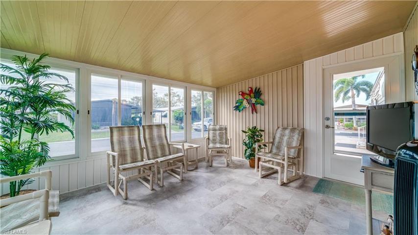 The lanai has been remodeled with luxury upgrades making this space warm and relaxing.