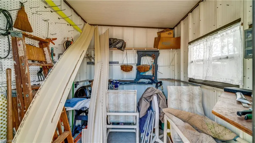 The shed provides great space for tools, bikes, and/or storage. Note: The washer and dryer are inside the homel