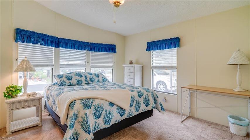 Guests will enjoy the comfort of a new mattress and box spring while admiring the Florida sunshine.