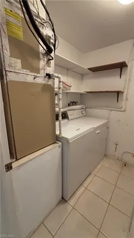 Additional storage space in the laundry room