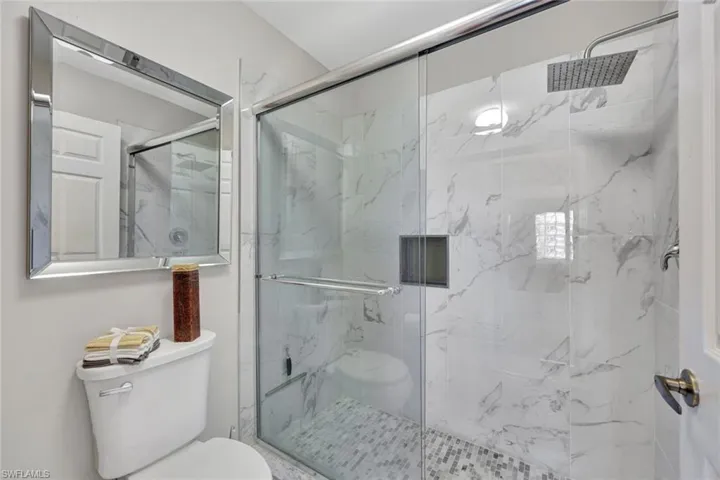 Updated master shower and new toilet