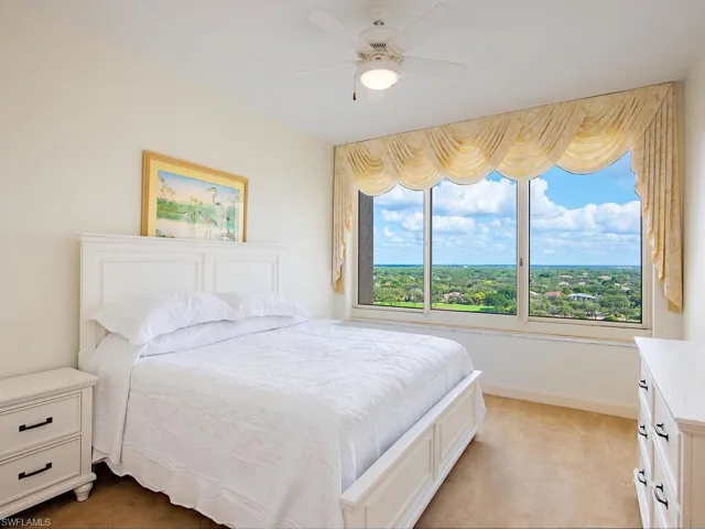 GUEST BEDROOM WITH GOLF COURSE VIEWS