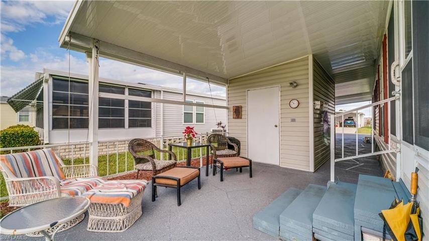 A stamped patio, a shed for extra storage, and patio tie-downs all help to make this home extra special.