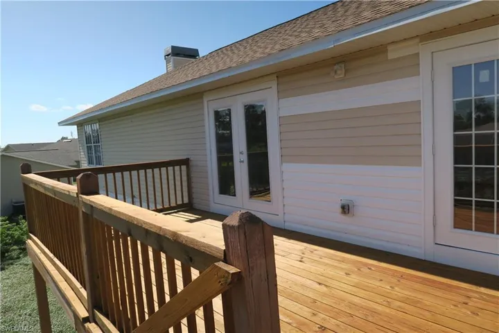 View of wooden terrace