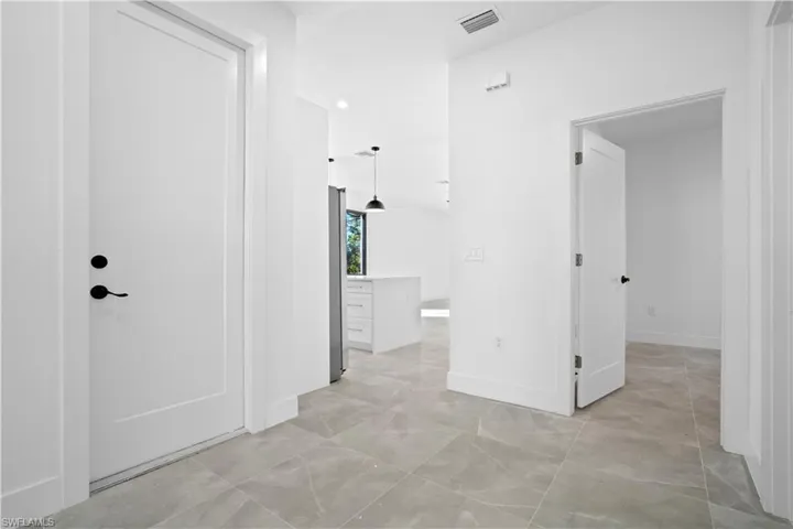 Corridor with baseboards