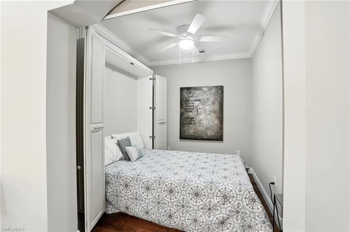 Den with Murphy Bed and Privacy Curtain