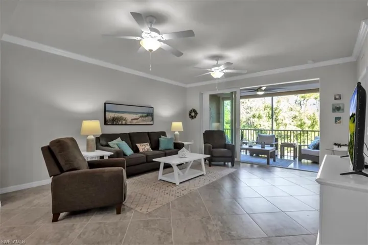 Living room opening onto the lanai