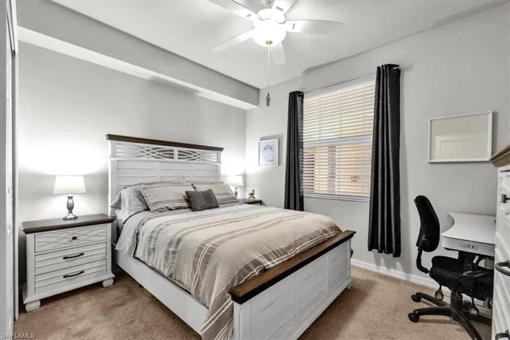 Guest bedroom towards front of unit