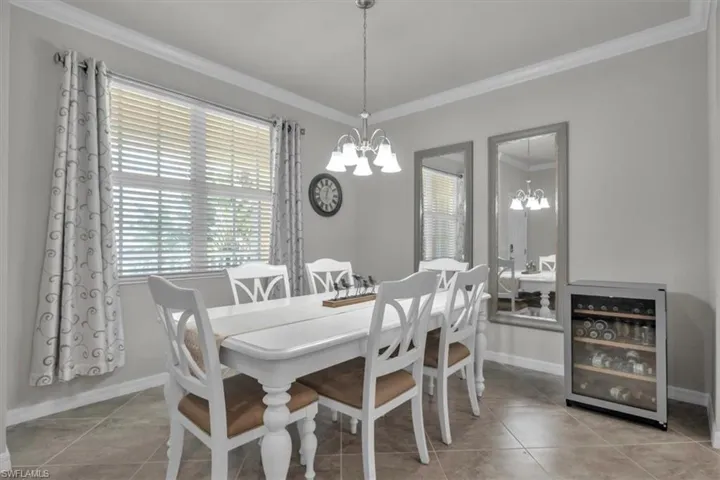 Roomy dining area with great natural light