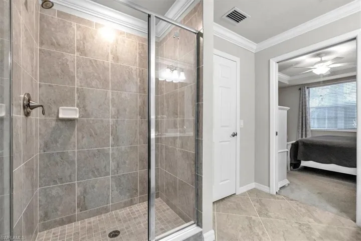 Shower with walk in closet