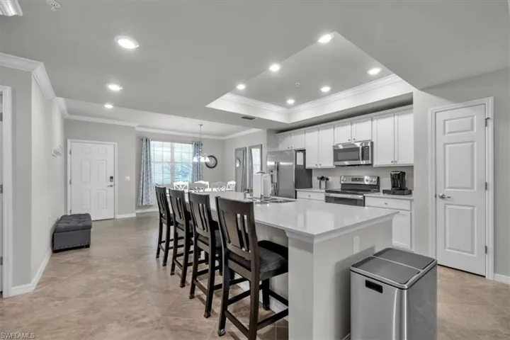 Spacious kitchen with hall on left to guest area