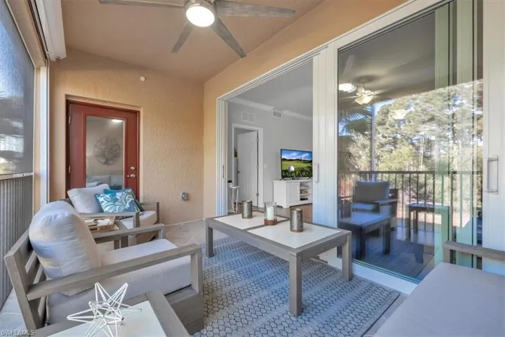 Balcony lanai is great for entertaining