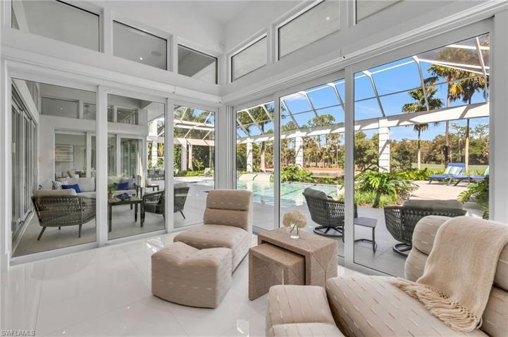 ...with the sitting area is as inviting inside as the views to the outside.