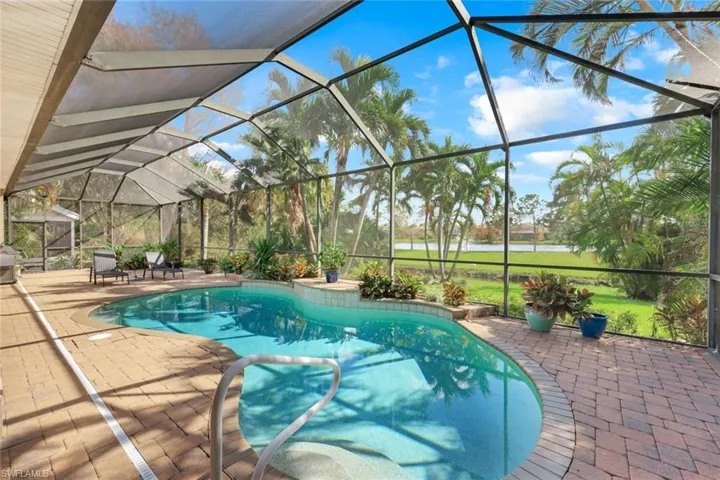 Screened, Pool area has lots of room to relax and enjoy Florida in the water, sun or in the shade