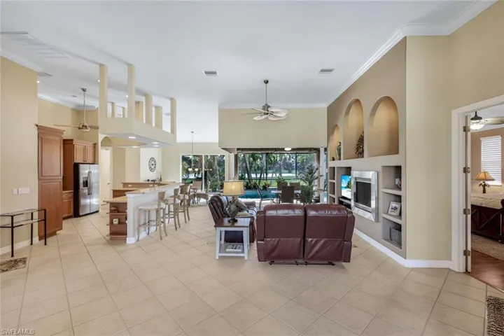 Great room, kitchen with breakfast bar & dining area