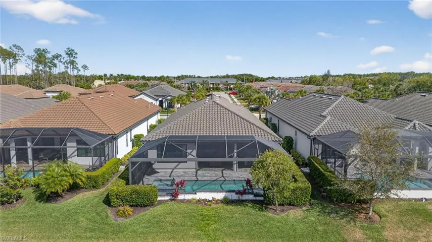 Aerial view of residential area