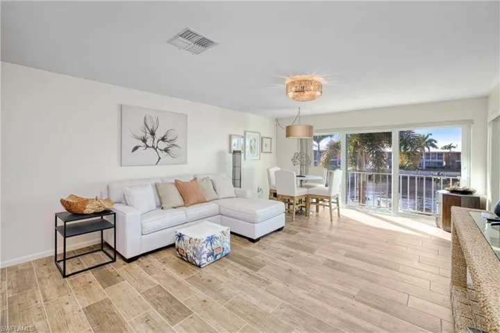 Living room featuring wood finish floors