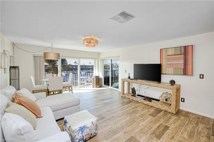Living room featuring wood finish floors