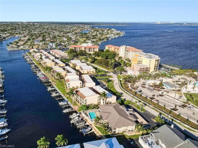 Drone / aerial view of a nearby body of water