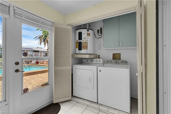 In unit laundry closet with washer and dryerfor added convenience!