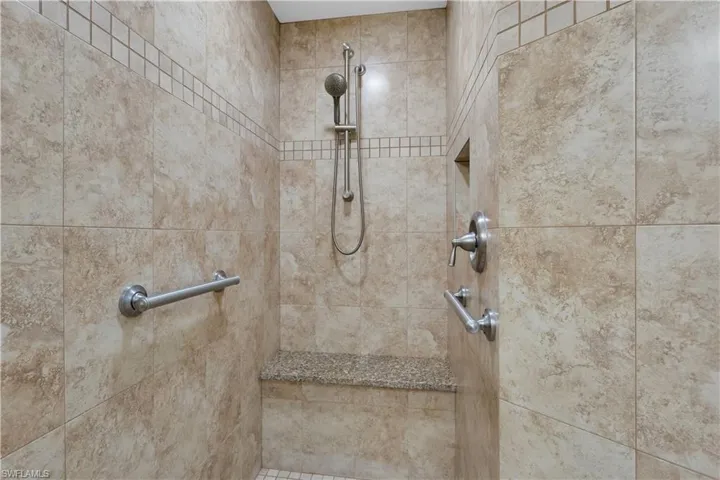 Tiled Stand-up shower with ADA compliance