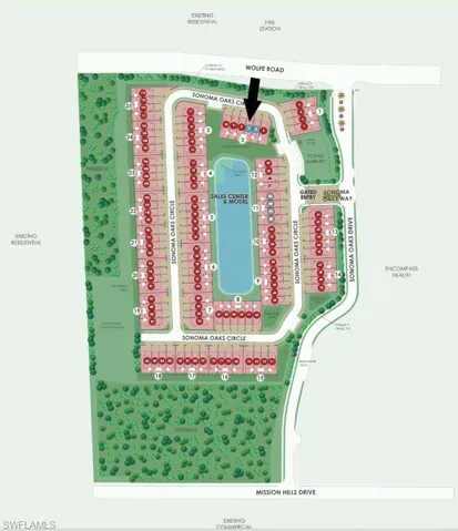 Site map: Lot 7 - Southern facing lanai with lake view!