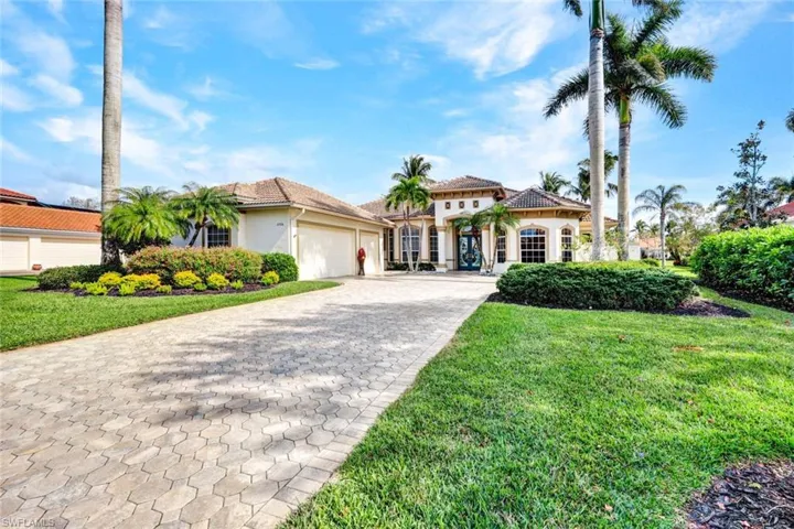 Paver driveway, front elevation