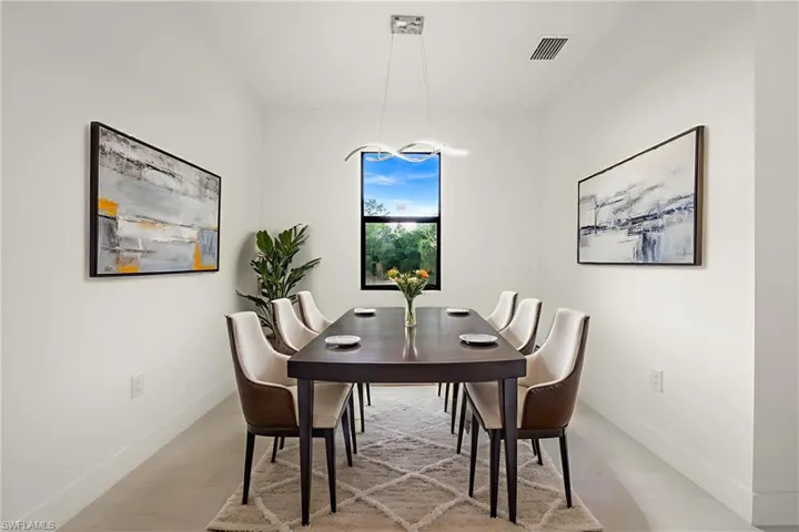 Dining area featuring baseboards