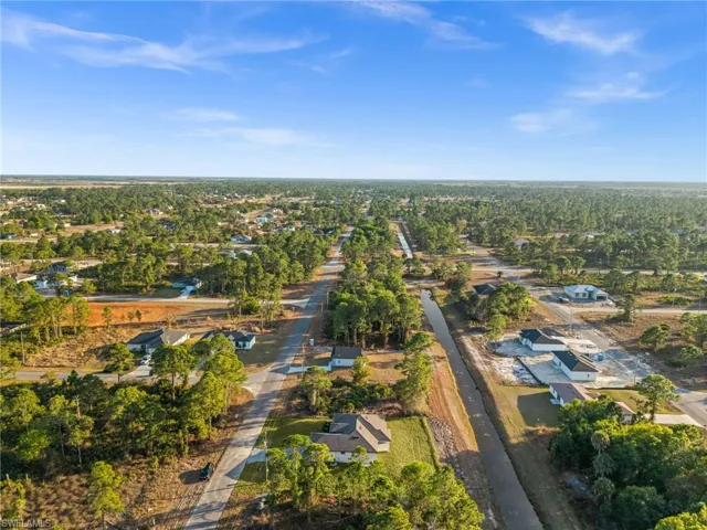 Aerial view of residential area