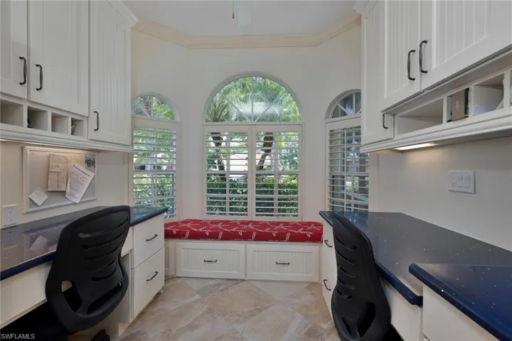 Built in office off the kitchen