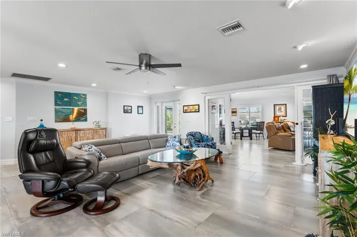 There are two living areas in this home.