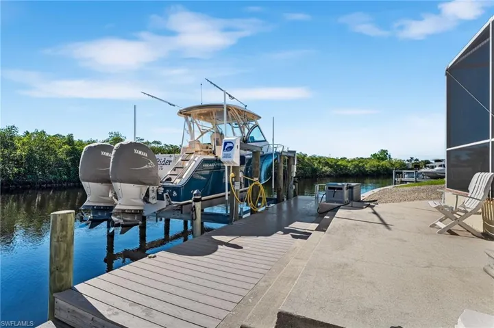 20,000 boat lift with a composite dock.