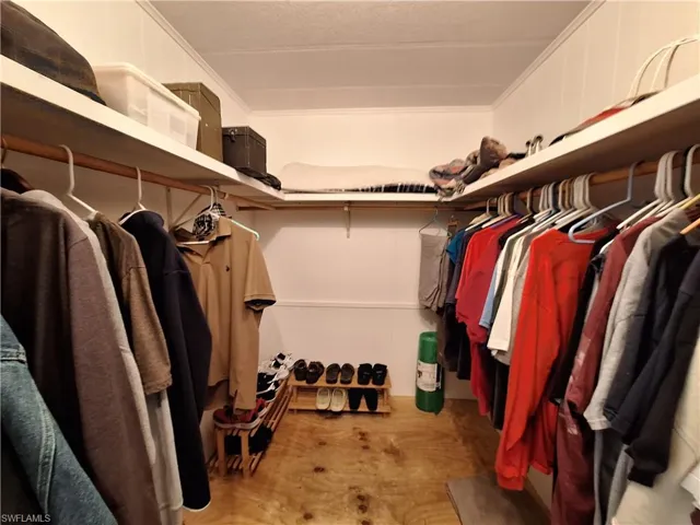 View of walk in closet