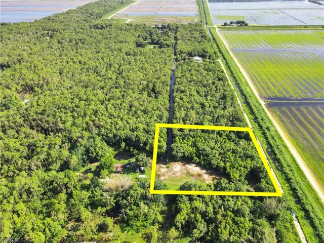 Aerial view with a rural view