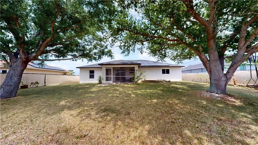 Rear of house and yard