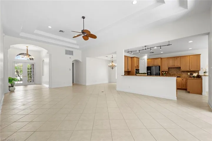 living room looking into kitchen