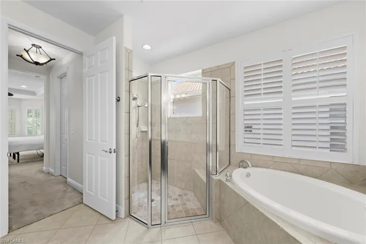 separate shower and tub