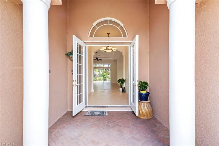 French door front entry