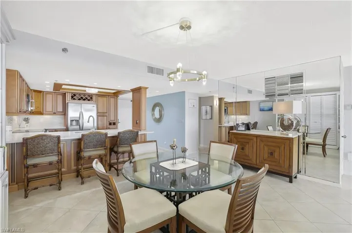 Tile contiues through main area